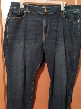 PLUS SIZE 26 LANE BRYANT BLUE Denim Jeans-CURVY FIT-HIGH RISE- FLEX MAGIC WAIST